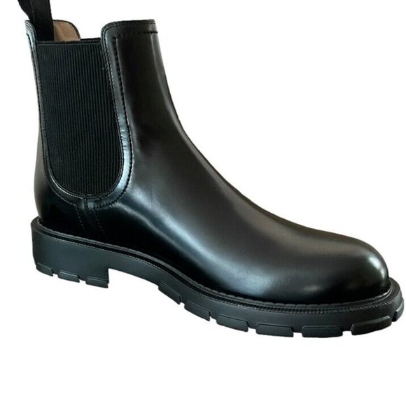 Salvatore Ferragamo Men's Black Gancini Icon Pull-on Chelsea Boots Size 11 E NEW - Picture 5 of 13